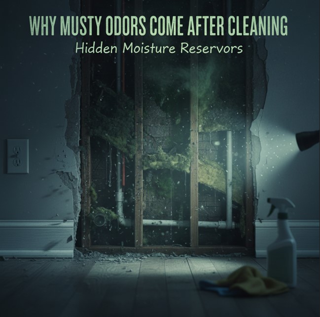 Why Musty Odors Come Back After Cleaning: Hidden Moisture Reservoirs
